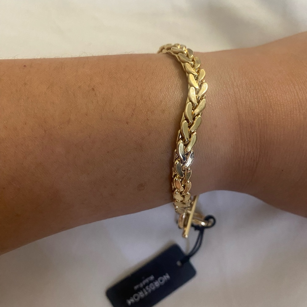 Nordstrom Wheat Chain Gold Tone Bracelet
